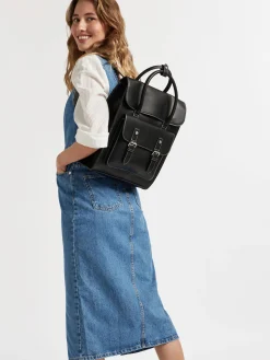 New Backpack with White Contrasting Stitching Women Backpacks
