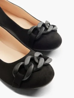 New Ballerina with Matching Chain Detail Women Girls School Shoes·Girls Teen School Shoes|All Girls·Teens