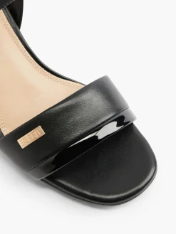 Discount Block Heel Sandal with Metallic Details Women Sandals·Heeled Sandals