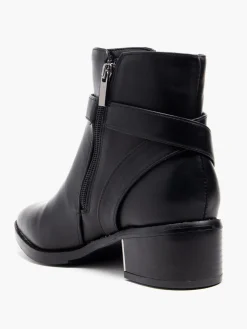 Best Block Heeled Ankle Boot With Buckle Detail Women Sandals·Heeled Sandals|Boots·Ankle Boots