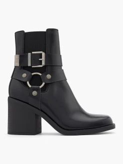 Outlet Block Heeled Biker Boot with Metallic Details Women Heels·Block Heels|Boots·Biker Boots