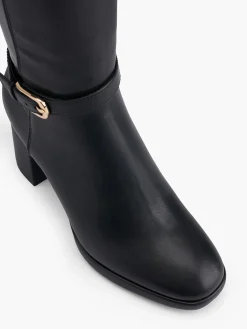 Online Block Heeled Long Leg Boot with Buckle Detail Women Boots·Knee High Boots