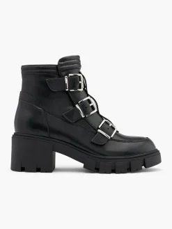 Best Block Heeled Triple Buckle Biker Boot Women Boots·Biker Boots|Boots·Chunky Boots