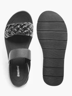 Discount Braided Detail Ankle Strap Sandal Women Sandals·Flat Sandals