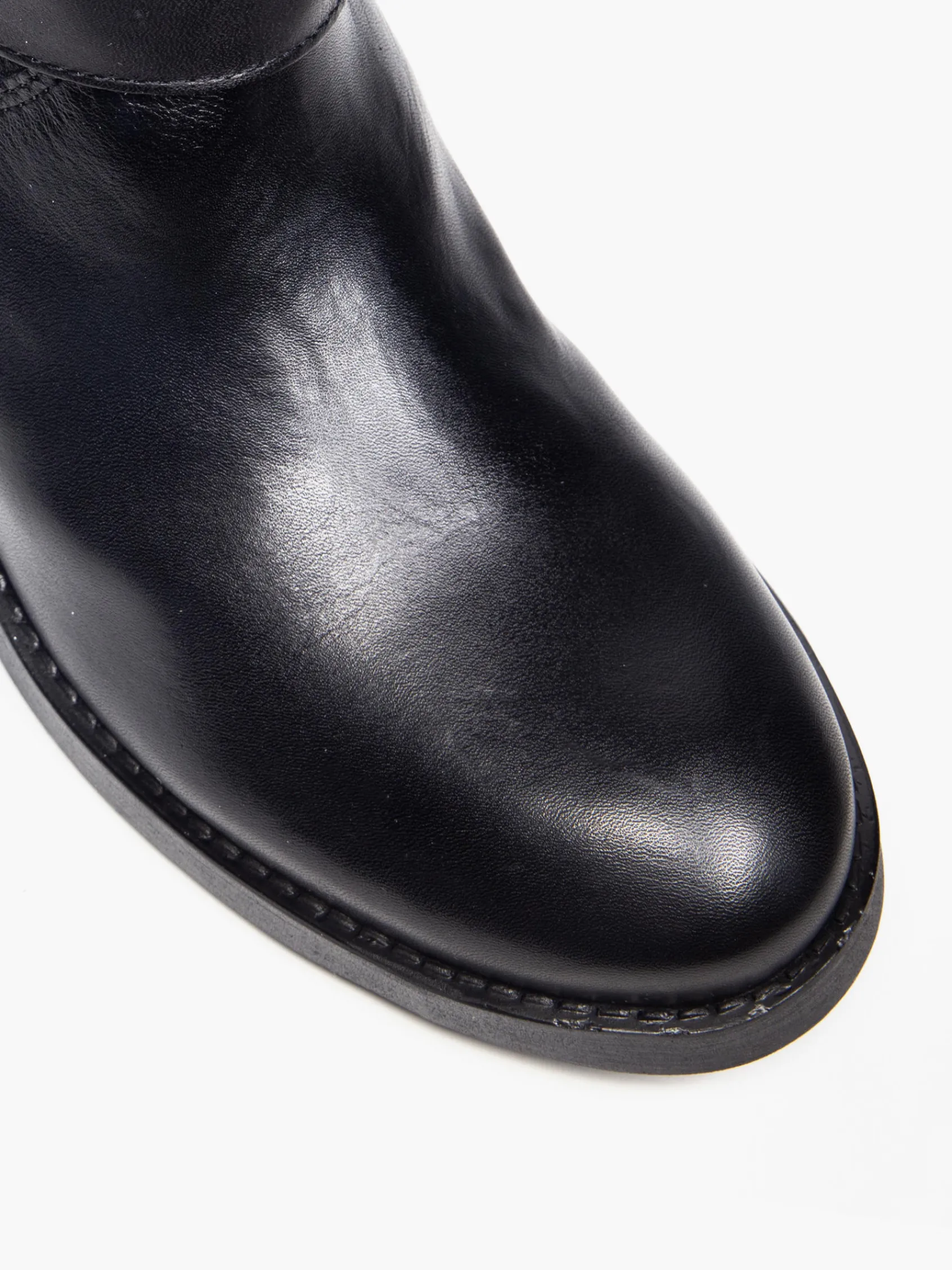Hot Buckle Detail Leather Boots Women Boots·Leather Boots