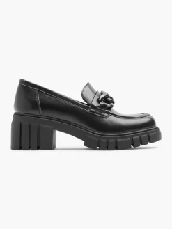 Sale Chunky Heeled Loafer with Chain Detail Women Girls School Shoes·Girls Teen School Shoes|All Girls·Teens