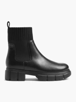 New Chunky Knitted Top Chelsea Boot Women Boots·Chunky Boots|Boots·Chelsea Boots