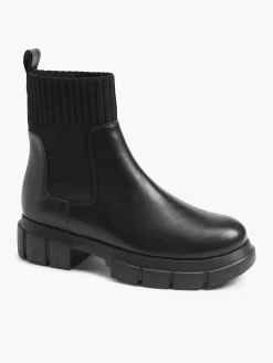 New Chunky Knitted Top Chelsea Boot Women Boots·Chunky Boots|Boots·Chelsea Boots