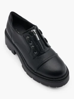 Online Chunky Lace Up and Zipper Detail Loafer Women Girls School Shoes·Girls Teen School Shoes|All Girls·Teens