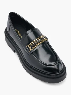 Clearance Chunky Loafer with Chain Detail Women Girls School Shoes·Girls Teen School Shoes|All Girls·Teens