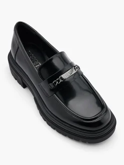 Outlet Chunky Loafer with Metal Detail Women Girls School Shoes·Girls Teen School Shoes|All Girls·Teens