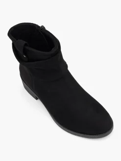 New Classic Ruched Detail Ankle Boot with Zipper Women Boots·Ankle Boots