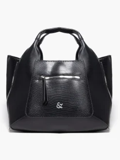 Clearance Croc Effect Panelled '&' Handbag Women Bags·Handbags