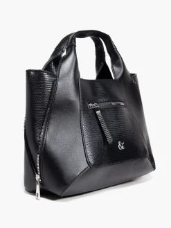 Clearance Croc Effect Panelled '&' Handbag Women Bags·Handbags