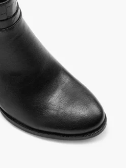 Hot Croc Panel Ankle Boot with Buckle Detailing Women Boots·Ankle Boots