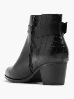 Hot Croc Panel Ankle Boot with Buckle Detailing Women Boots·Ankle Boots