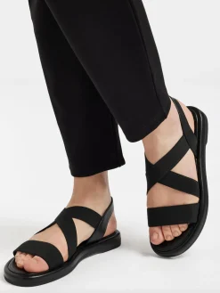 Outlet Cross Strap Elasticated Sandal Women Sandals·Flat Sandals