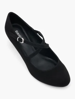 New Cross Strapped Court Shoe Women Heels·Court Heels|Heels·High Heels