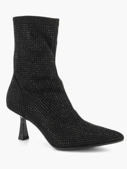 Diamante Heeled Sock Boot Women Heels·High Heels|Boots·Heeled Boots