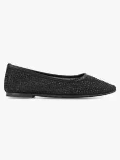 Hot Diamante Mesh Ballerina Women Loafers & Low Shoes·Ballet Pumps