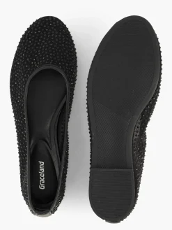 Hot Diamante Mesh Ballerina Women Loafers & Low Shoes·Ballet Pumps