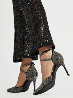 Hot Diamante Stiletto Heel with Ankle Straps Women Heels·High Heels