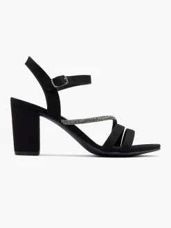 Sale Diamante Strapped Block Heel Women Sandals·Heeled Sandals