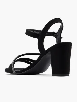 Sale Diamante Strapped Block Heel Women Sandals·Heeled Sandals