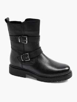Sale Double Buckle Fur Lined Boot Women Boots·Winter Boots|Boots·Leather Boots