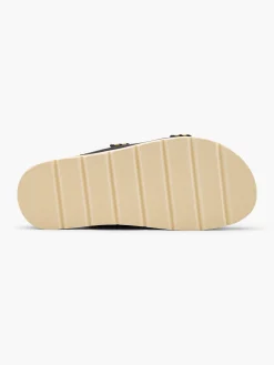 Clearance Double Buckle Sandal with Whipstitch Detail Women Sandals·Flat Sandals