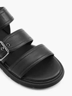 Hot Double Buckled Flat Sandal Women Sandals·Flat Sandals