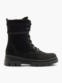 Clearance Faux Fur Lined Boot With Wrap Around Laces Women Boots·Winter Boots|Boots·Lace-Up Boots