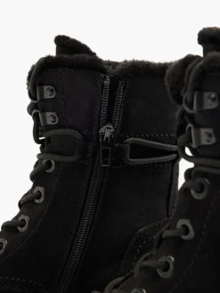 Clearance Faux Fur Lined Boot With Wrap Around Laces Women Boots·Winter Boots|Boots·Lace-Up Boots