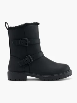 Clearance Faux Fur Lined Double Buckle Ankle Boot Women Boots·Ankle Boots