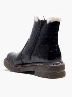 Outlet Faux Fur Lined Patent Chelsea Boot Women Boots·Chelsea Boots