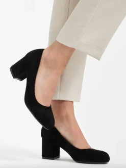 Best Faux Suede Block Heel Shoe Women Heels·Court Heels|Heels·High Heels