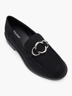 Clearance Faux Suede Loafer with Metallic Trim Women Girls School Shoes·Girls Teen School Shoes|All Girls·Teens