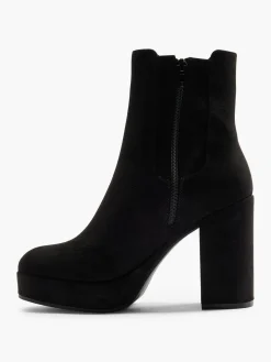 Hot Faux Suede Platform Heeled Chelsea Boot Women Boots·Chelsea Boots|Boots·Ankle Boots