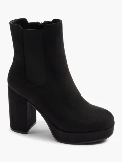 Hot Faux Suede Platform Heeled Chelsea Boot Women Boots·Chelsea Boots|Boots·Ankle Boots