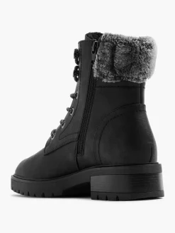 Hot Fur Lined Lace Up Boot Women Boots·Winter Boots|Boots·Faux Fur Lined Boots