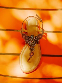 Sale Gem Detail Sandals Women Sandals·Flat Sandals