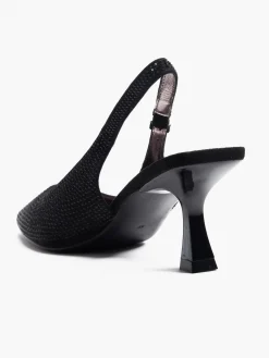 Best Gem Trimmed Slingback Kitten Heel Women Heels·Kitten Heels