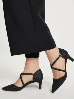 Online Glitter Cross Over Heel Women Heels·High Heels