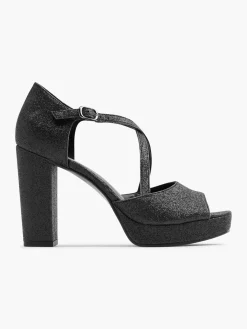 Best Glittery Cross Strap Platform Heel Women Heels·High Heels|Heels·Platform Heels