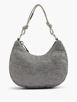 Hot Black Glittery Handbag with Diamante Strap Women Bags·Clutches & Evening Bags|Bags·Shoulder Bags