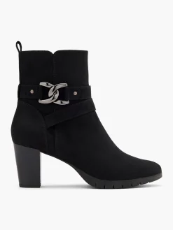 Sale Heeled Ankle Boot with Silver Link Detail Women Boots·Heeled Boots|Boots·Ankle Boots