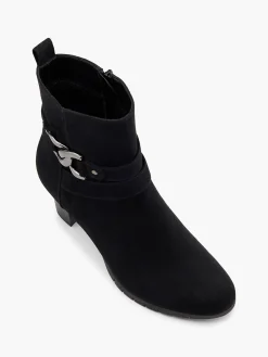 Sale Heeled Ankle Boot with Silver Link Detail Women Boots·Heeled Boots|Boots·Ankle Boots