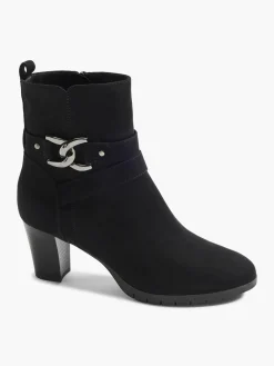 Sale Heeled Ankle Boot with Silver Link Detail Women Boots·Heeled Boots|Boots·Ankle Boots