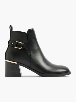 Discount Heeled Ankle Boot with Gold Details Women Boots·Ankle Boots