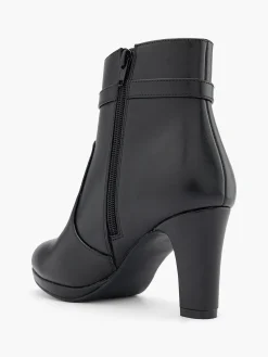 Outlet Heeled Ankle Boot with Silver Buckle Detail Women Boots·Ankle Boots